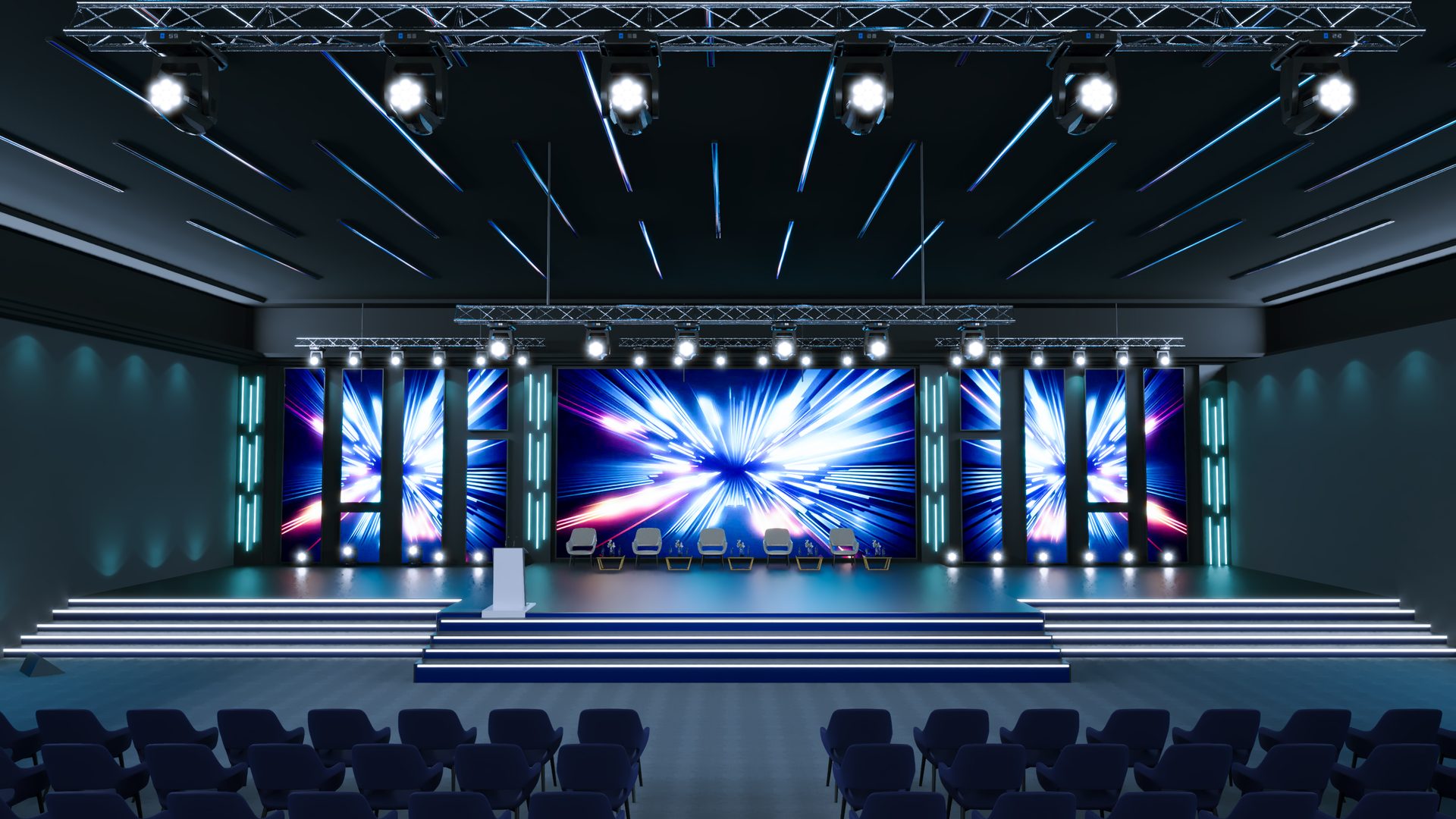 LED Walls installed in church auditorium